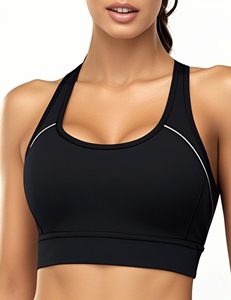 Soutien-gorge de sport léger, respirant, écologique, à maintien moyen, en Spandex/Polyester, avec logo personnalisé, séchage rapide, sans coutures - Product Image 1