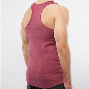 Custom Gym Fitness Training <b>Men</b> Tank Top for <b>Men</b> Cotton Recycled Polyester Sweat-wicking Color Block <b>Singlets</b> - Product Image 4