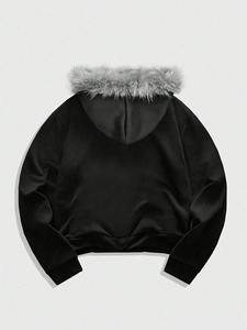 Sweat-shirt oversize homme, style urbain, streetwear, vêtements de sport, tissu épais, pull-over, hiver - Product Image 4