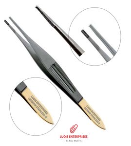 Pinzas de Sutura Castroviejo Delicadas de Carburo de Tungsteno 1x2 Dientes, Pinzas Quirúrgicas para Microcirugía, Instrumento Médico - Product Image 1