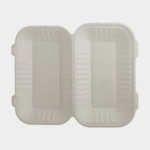 Lonchera Sostenible de Bagazo de 30 oz, Envase de Alimentos Compostable Premium con Tapa, Venta al por Mayor, Desechable, Hng Bharat para Catering - Product Image 1
