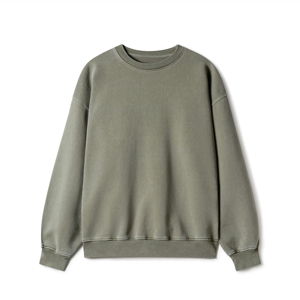 Sudadera personalizada con relieve 3D, cuello redondo de algodón, estilo oversize, estampados personalizados, sudaderas con relieve para hombre, hombros caídos. - Product Image 1