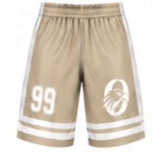 Pantalones Cortos de Hockey sobre Hielo Sublimados en Color Beige para Hombre, Uniformes Deportivos con Rayas de Poliéster, Ropa Ligera para Entrenamiento y Rendimiento en Equipo - Product Image 1