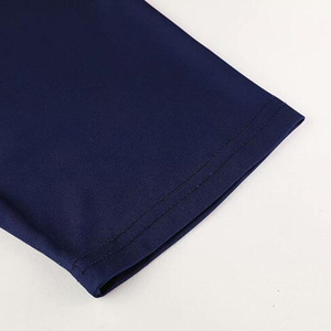 Ensemble de maillot de football pour hommes, bleu foncé et rouge dégradé, sublimé, manches courtes, respirant, anti-transpiration, coupe athlétique, uniforme - Product Image 3