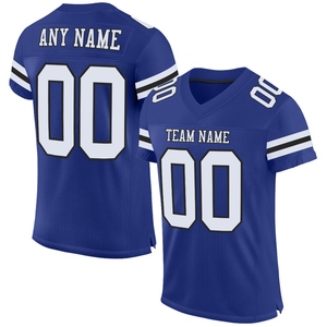 Vente en gros directe OMMIZ INDUSTRY Maillot de football authentique personnalisé en maille blanc-noir - Product Image 1
