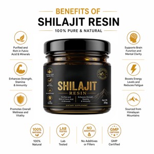 ชิลลาจิตเรซินหิมาลัยพรีเมียม 30 กรัม เรซินจากภูเขาธรรมชาติบริสุทธิ์ 100% ชิลลาจิตแท้จากหิมาลัยเพื่อเสริมพลังงานและความแข็งแกร่ง - Product Image 3