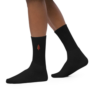 Embroidered <b>Socks</b> Custom Logo Breathable Soft Crew Ankle Length 80% Cotton Polyester Spandex Made USA Spring Season Animal Print - Product Image 2