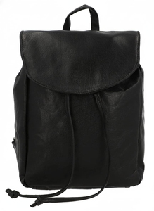 Minimalist Genuine Leather Women's Mini <b>Backpack</b> Square Shape Drawstring Closure Shoulder Strap Daily Use Lightweight Softback - Product Image 6