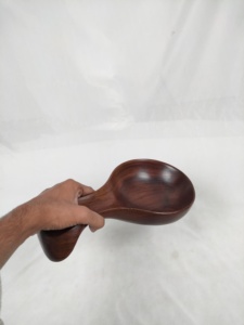Bol décoratif ovale minimaliste en bois fait main de luxe, plateau de service en bois massif naturel, style ferme - Product Image 4