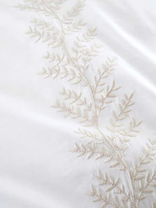 Juego de Fundas de Edredón de Algodón 100% Personalizadas al por Mayor, Bordadas con Hojas Beige, para Hotel, Hogar, Boda, 250 Hilos, Aptas para Lavadora - Product Image 2