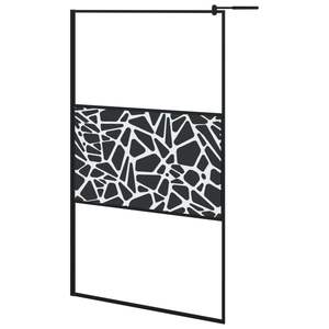 Mampara de Ducha Negra de 45.3"x76.8" con Estante, Vidrio ESG y Puerta de Aluminio - Product Image 3