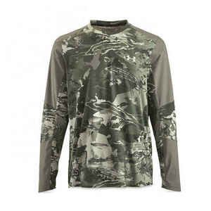 Camisa de camuflaje de manga larga para hombre, de secado rápido, para pesca, con protección solar UPF 50, diseño con estampado verde - Product Image 1