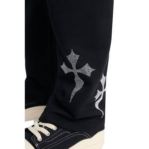 Nuevo Conjunto Deportivo Personalizado para Hombre con Pedrería, 2 en 1, con Capucha, Cintura Elástica, Informal, 100% Algodón Felpa, con Bolsillos Laterales - Product Image 5