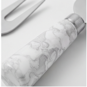 Ensemble de couteaux à fromage et à beurre en acier inoxydable avec manche en marbre blanc, parfait pour les mariages, la maison et la cuisine - Product Image 2