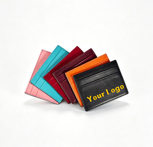 [Customised Logo] Genuine Cowhide Top Grain Leather Credit Card Holder for Men & Women Fashion Style Business & Travel Use - Product Image 2