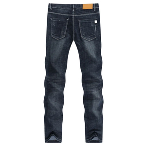 Jeans de Mezclilla para Hombre, Corte Slim, Lavado Oscuro, Mezcla de Algodón Elástico, Pierna Cónica Clásica, Estilo Casual 2026, Última Moda - Product Image 2