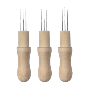 Nuevas agujas de tejer de 2 a 25 mm, hechas a mano, de madera pulida natural, para coser tela de lana. - Product Image 3