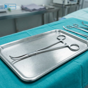 Pinzas Hemostáticas Six Flowers F6-217, Instrumento Quirúrgico Manual, Certificado CE, Acero Inoxidable de Alta Calidad, 1 Año de Garantía - Product Image 2