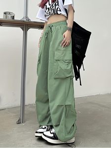 Pantalons cargo baggy pour femmes personnalisés, style Y2K, multi-poches, streetwear, OEM, vente en gros - Product Image 2