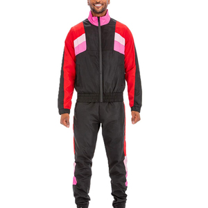 Conjunto de chándal cortavientos de diseño personalizado al por mayor, conjunto de joggers casuales, cortavientos deportivo de calle de gran venta para hombre - Product Image 1