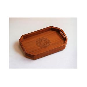 Bandeja de Servir de Madera de Acacia Vesta Homes con Diseño de Mandala Grabado, Organizador Rectangular de Madera para Cocina, Comedor y Oficina - Product Image 1