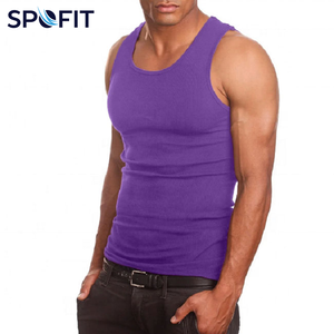 100% cotton <b>Mens</b> Gym Tank Top Sleeveless Workout <b>Vest</b> Quick Dry Fitness <b>Stringer</b> Bodybuilding Training Singlet OEM Private - Product Image 6
