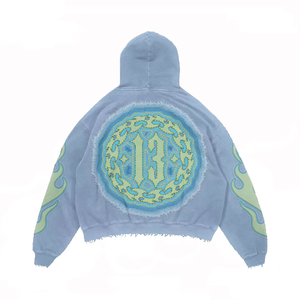 Nouvel Arrivage – Sweat-shirts à Capuche Zippés Personnalisables en Coton French Terry, Modèle Uni Entièrement Zippé, Style Vintage Délavé à l'Acide et Effet Vieilli pour Hommes - Product Image 5