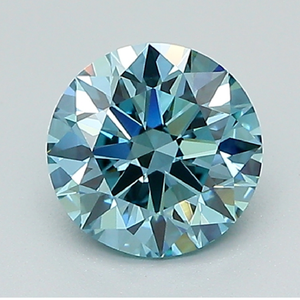 Diamant de laboratoire bleu rond brillant taille personnalisée DEF, pierre lâche bleue fantaisie - Product Image 5