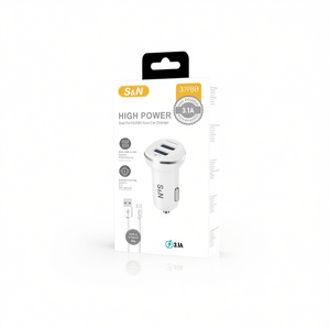 Cargador de Coche S&N con 2 Puertos USB Tipo C 3.1A de Alta Potencia y Carga Rápida para Teléfono y Tableta - Product Image 2
