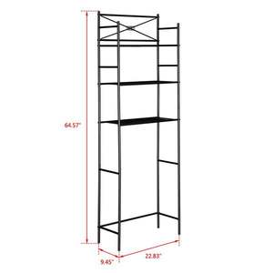 Estante Metálico Negro de 3 Niveles para Colocar Sobre el Inodoro, para Almacenamiento en el Baño - Product Image 5