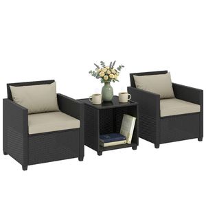 Ensemble de terrasse beige 3 pièces pour l'extérieur et le jardin - Product Image 5