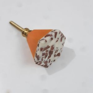 Turquoise blanc étoiles résine bouton de porte armoire tiroir tirer poignées avec cadre en laiton matériel cuisine meubles poignées et boutons - Product Image 4