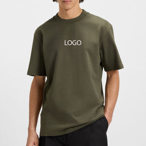 Solid Color With High Quality Material With Short Sleeves Casual T Shirt Trendy Street Look For Men With Custom Logo Designing - Product Image 1