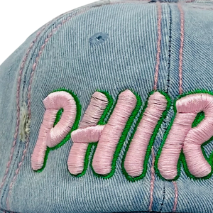 PHIRST <b>Light</b> Denim <b>Hat</b> Custom Embroidered Baseball Cap Unisex Washed Denim Dad <b>Hat</b> Adjustable Snapback Casual Streetwear <b>Hat</b> OEM - Product Image 6