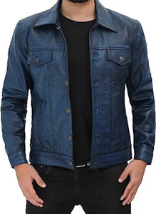 Veste en cuir d'agneau pour homme de haute qualité, style motard, couleur et logo personnalisés, 100% cuir véritable, coupe-vent et écologique - Product Image 6