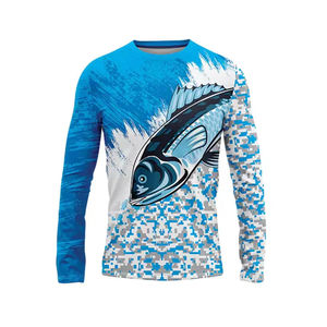 Camisetas de pesca transpirables sublimadas con protección, ropa de pesca de alta calidad, camisetas de pesca para hombre, calidad económica - Product Image 4
