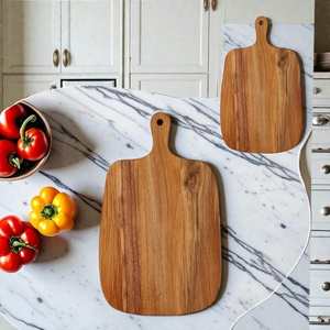 Tabla de cortar y bandeja para servir de bambú MS Handicraft, de una sola pieza, duradera, de forma rectangular, 12 mm de grosor, apta para lavavajillas. - Product Image 2