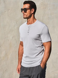 Camiseta Premium de Tejido Waffle, Tela Suave y Texturizada, Transpirable, Ropa Casual de Moda, Fabricante - Product Image 2