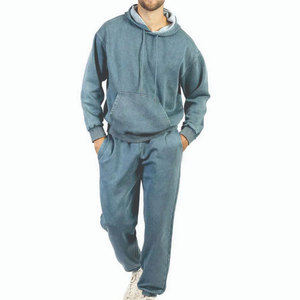 ชุดวอร์มผู้ชายแบบสบาย ระบายอากาศได้ดี ล้างสีแบบแอซิดวอช ขายออนไลน์ MOQ ต่ำ ราคาดีที่สุด - Product Image 1