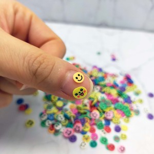 Miniature <b>Polymer</b> Clay Face Slices in Multicolor for Dollhouse Crafts, Nail Art DIY Projects for Ages 14 and Up. - Product Image 4