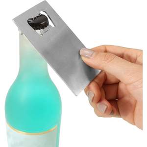 Abrebotellas de acero inoxidable para tarjetas de crédito, 12 Uds., grabado con láser, suministros promocionales para fiestas, 2025 - Product Image 4