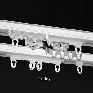 Ripple Fold S Fold <strong>Curtain</strong> Track Runner Accessories Durable PC Plastic Modern Long <strong>with</strong> <strong>Curtain</strong> <strong>Hooks</strong> for Living Room - Product Image 3