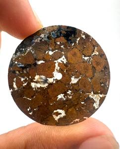 หน้าปัดนาฬิกา A K Gems Pietersite รุ่น ETH-10287 ขนาด 35 มม. ขัดเงาด้านเดียว รูปทรงกลม สำหรับงานทำนาฬิกา ผลิตในรัฐราชสถาน - Product Image 2