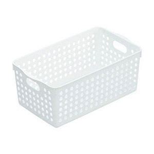 Cesto portaoggetti bianco largo Inomata - Product Image 1