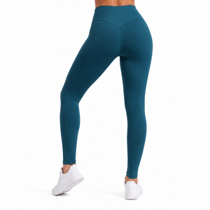 Women High Waist Yoga Leggings Solid <b>Tummy</b> <b>Control</b> Lightweight Breathable Anti-Bacterial Quick Dry Seamed Knitted Sport Gym - Product Image 4