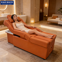 Wally Beauty Cama Eléctrica Japonesa para Spa Capilar, Mueble de Salón, Cama de Masaje y Spa con Lavabo para Pedicura, Silla de Lavado de Cabello