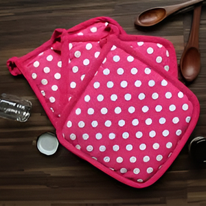 High Quality Cotton Pot Holder Heat Resistant Kitchen Mitt for Oven Microwave and Cookware Protection - Product Image 1