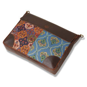 Sac bandoulière en cuir véritable à rabat motifé, sacoche pour ordinateur portable, grande capacité, léger, pour les voyages et l'usage quotidien - Product Image 3
