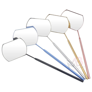 Custom Private Label Stainless Steel Foldable Cosmetic Mirror Zinc Alloy Finish Custom Colors for Eyelash <b>Lash</b> <b>Extension</b> - Product Image 1
