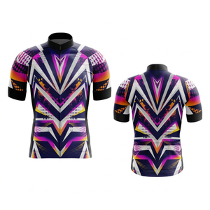 Recycled Polyester Cycling Jersey Eco-Friendly RPET Fabric Sustainable Custom Logo Sublimation Printed Short Summer Road <b>Bike</b> - Product Image 1